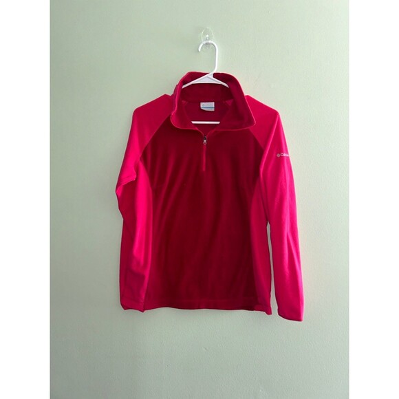 Columbia Women Artic Air Fleece Lightweight Two Tone Half Zip Jacket Sz M - Picture 1 of 4